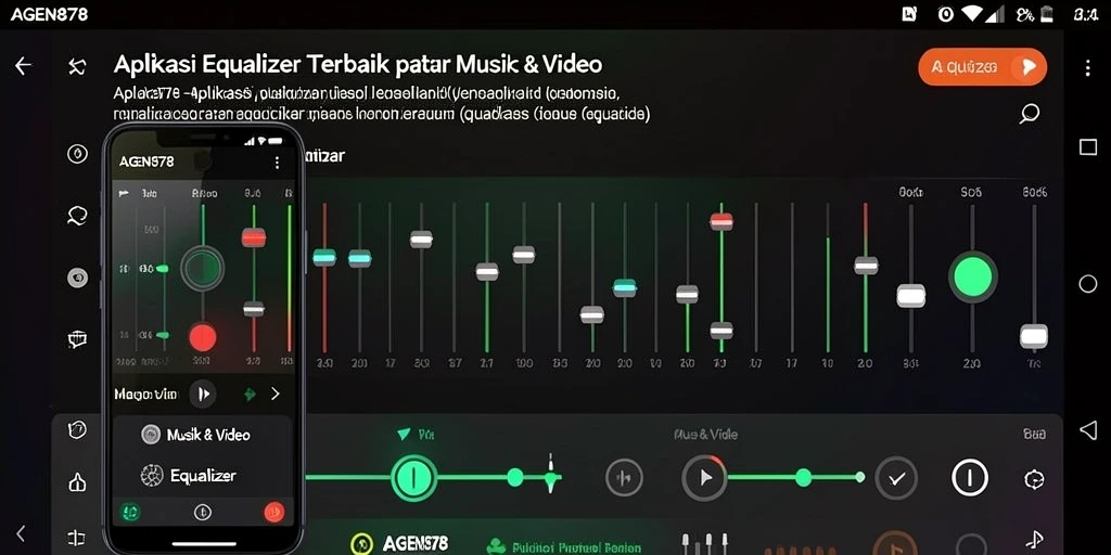 Screenshot AGEN878 menunjukkan antarmuka Equalizer yang intuitif dan mudah digunakan.